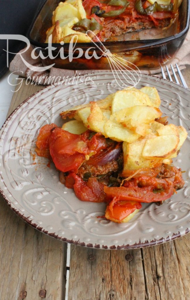 Tajine de kefta aux poivrons au four